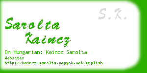 sarolta kaincz business card